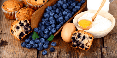 healthy blueberry muffin