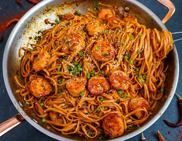 Slimming World Friendly Chili Prawns & Noodles 