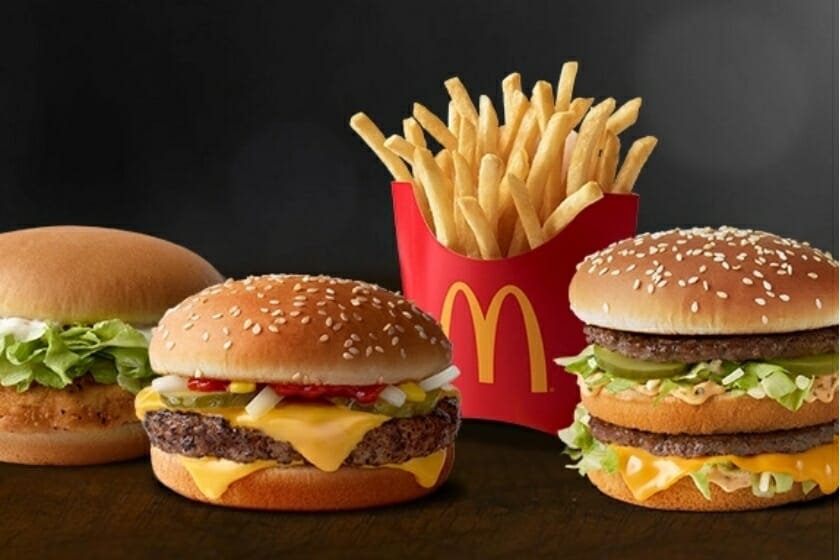 Syn Values Of McDonald's Burgers